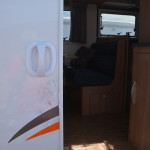 Damaged door on the Jayco Expanda