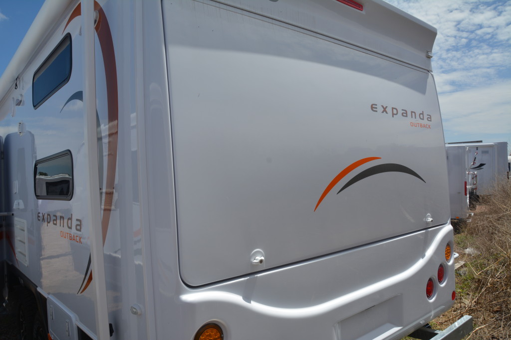 Damaged door on the Jayco Expanda