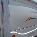 Damaged door on the Jayco Expanda