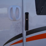 Damaged door on the Jayco Expanda