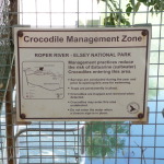 Crocodile warning sign