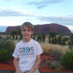 Lachlan in front of Uluru